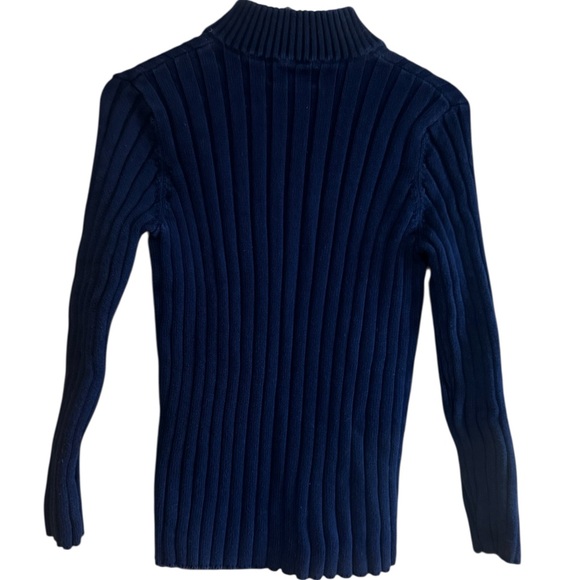 Lauren Ralph Lauren Ribbed Mock-Neck Quarter-Zip Sweater Women’s Navy Blue
Sz S - Picture 3 of 7